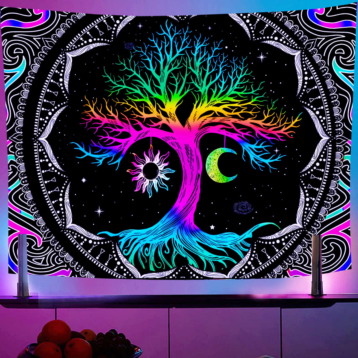 Wholesale Polyester Wall Violet Decoration Fabric Hanging Cloth Tapestry Room Backdrop Fabric